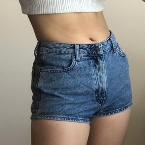 Forever 21 Half blue and gray shorts